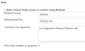 Jenkins MSBuild step