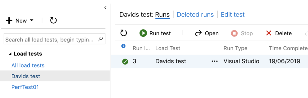 example of the azure devops load test library