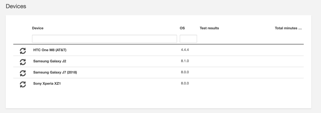 Multiple devices running in parallel in AWS Device Farm